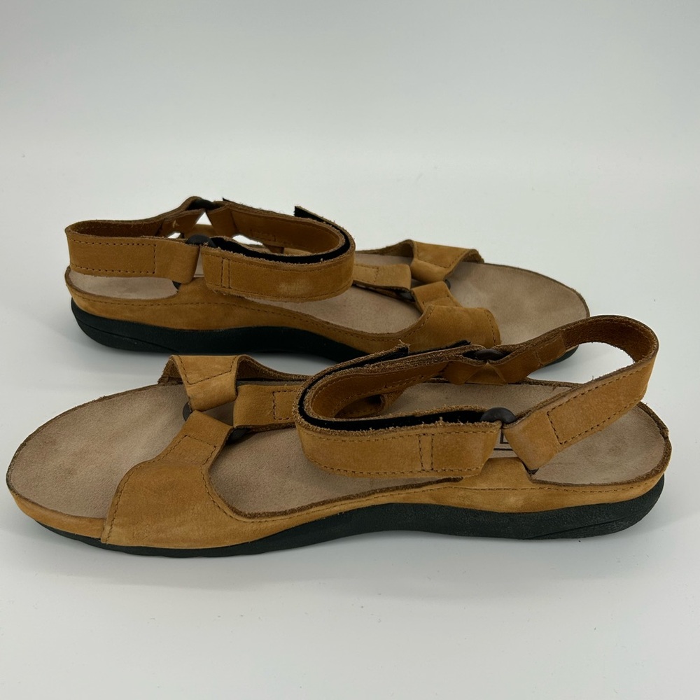 Teva City Sport Sandals Womens 11 Leather Honey Brown Comfort Walking - Picture 4 of 7